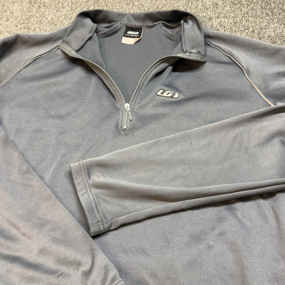 Vintage Louis Garneau Long Sleeve Quarter Zip Cycling Jersey Men's M Made in USA